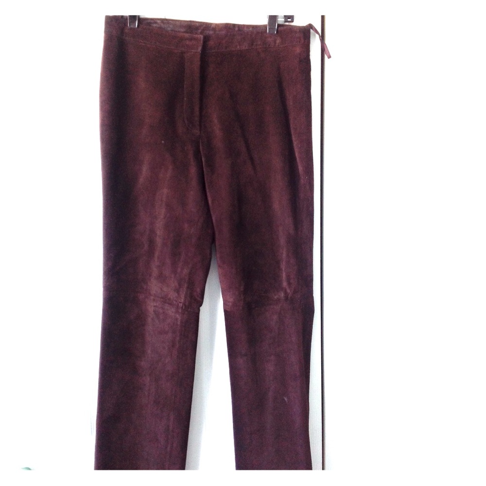Brown Suede Women's Pants